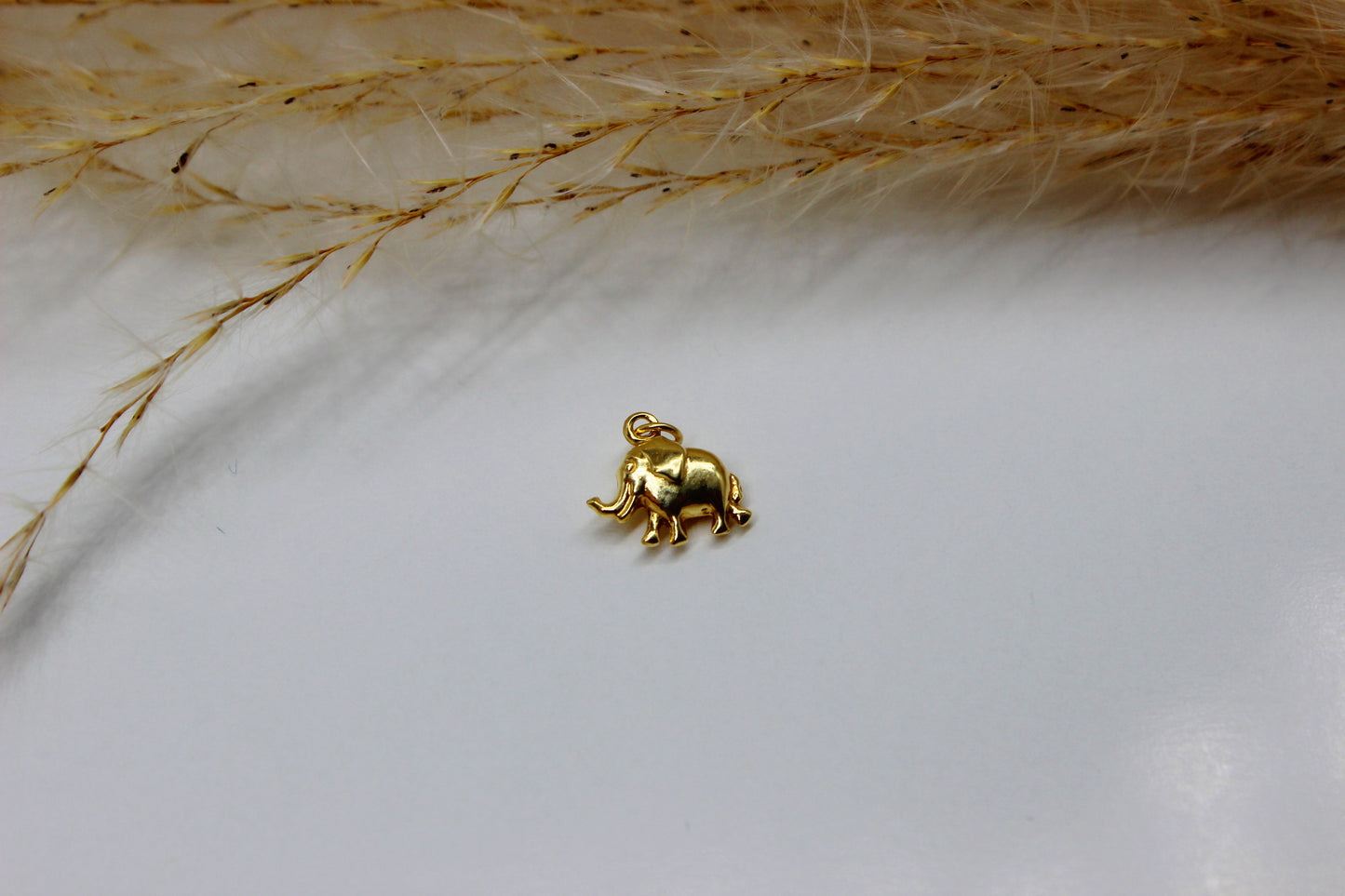 Elefant Gold-Anhänger aus 585 Gelbgold