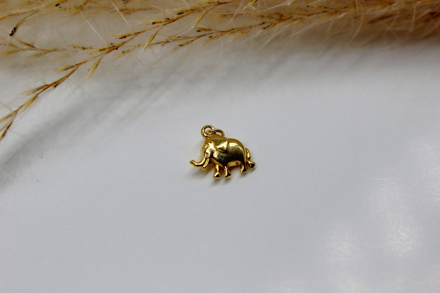 Elefant Gold-Anhänger aus 585 Gelbgold