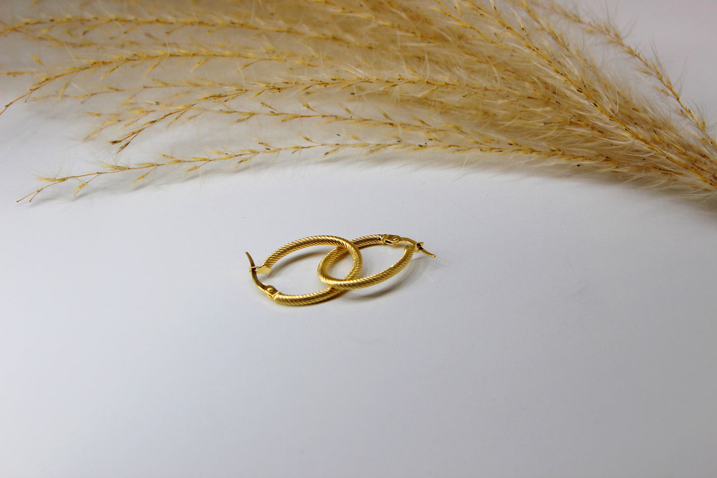 Ovale Kordel Creolen in 585 Gelbgold für Damen - Damen Gold Schmuck