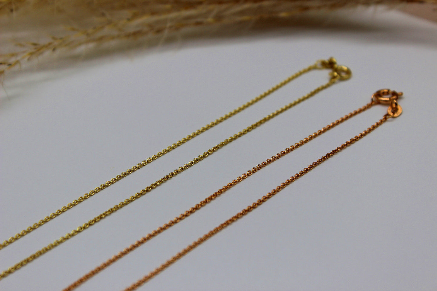 Rund Anker Kette aus 585/ 14k Gelbgold & Rotgold