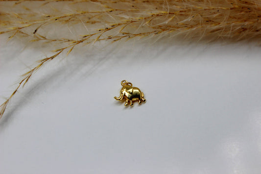 Elefant Gold-Anhänger aus 585 Gelbgold 