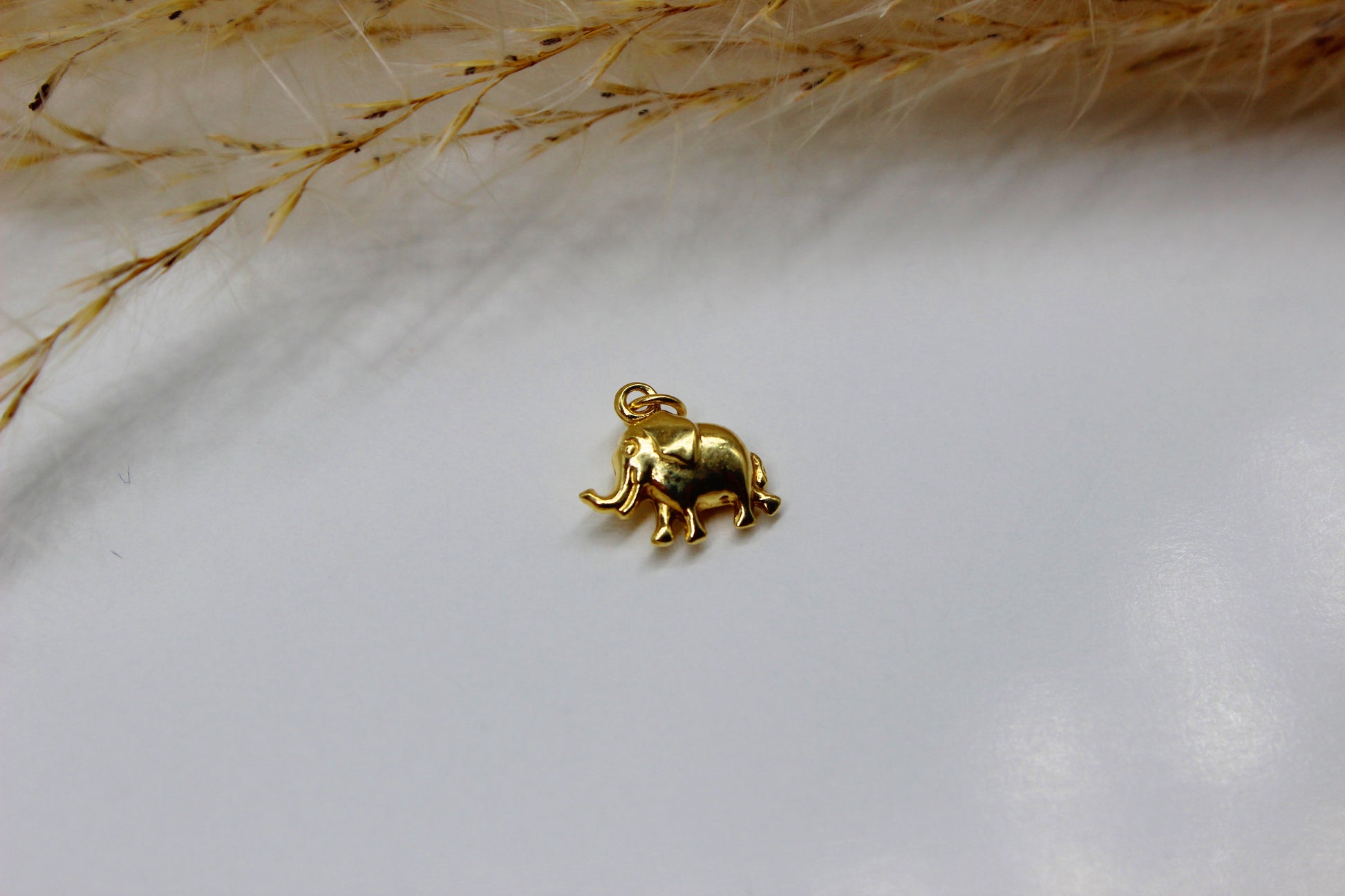 Elefant Gold-Anhänger aus 585 Gelbgold 