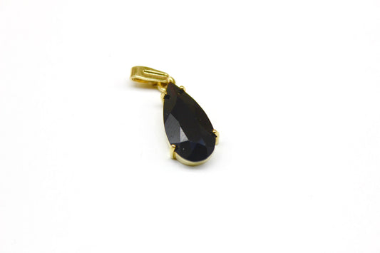 Vintage 8K Gold Anhänger verziert mit Granat Edelstein in Tränen Form